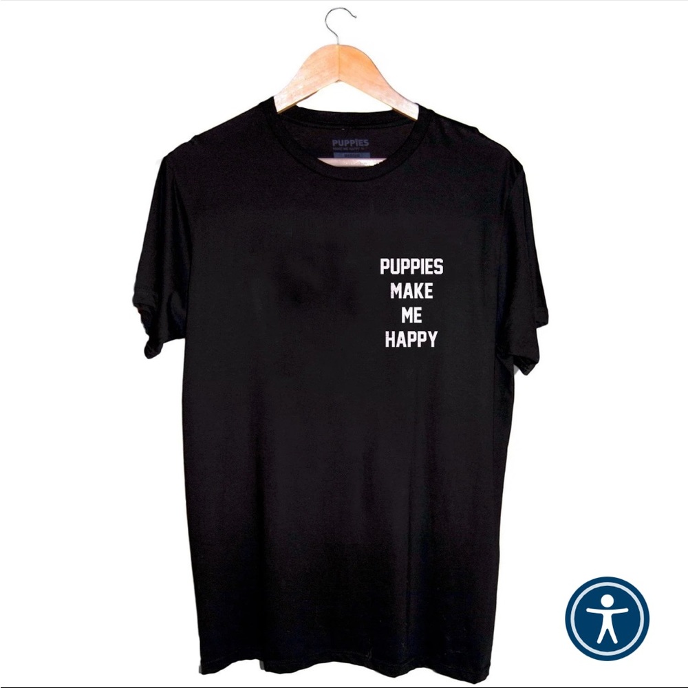 🚨🚨$5 SALE🚨🚨 Puppies Make Me Happy The Motto | Uni-Sex Crewneck Tee